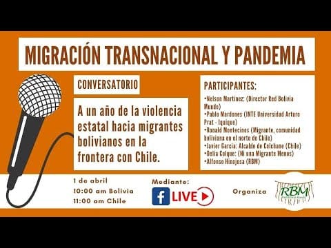 Portada de  CONVERSATORIO Migración transnacional y pandemia | 2021